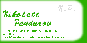 nikolett pandurov business card
